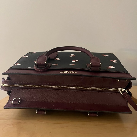 Kate Spade Black and Burgundy Floral Satchel - Picture 5 of 7